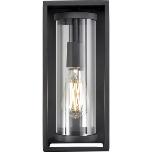 Caleb 1 Light 12.5 inch Textured Black Outdoor Wall Sconce